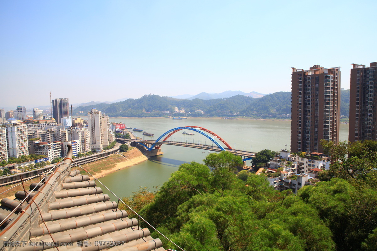 鸳江桥 梧州鸟瞰 鸟瞰 河水 桥梁 梧州全景 城市 城市建设 高楼大厦 鸳江 山水 建筑 旅游摄影 国内旅游