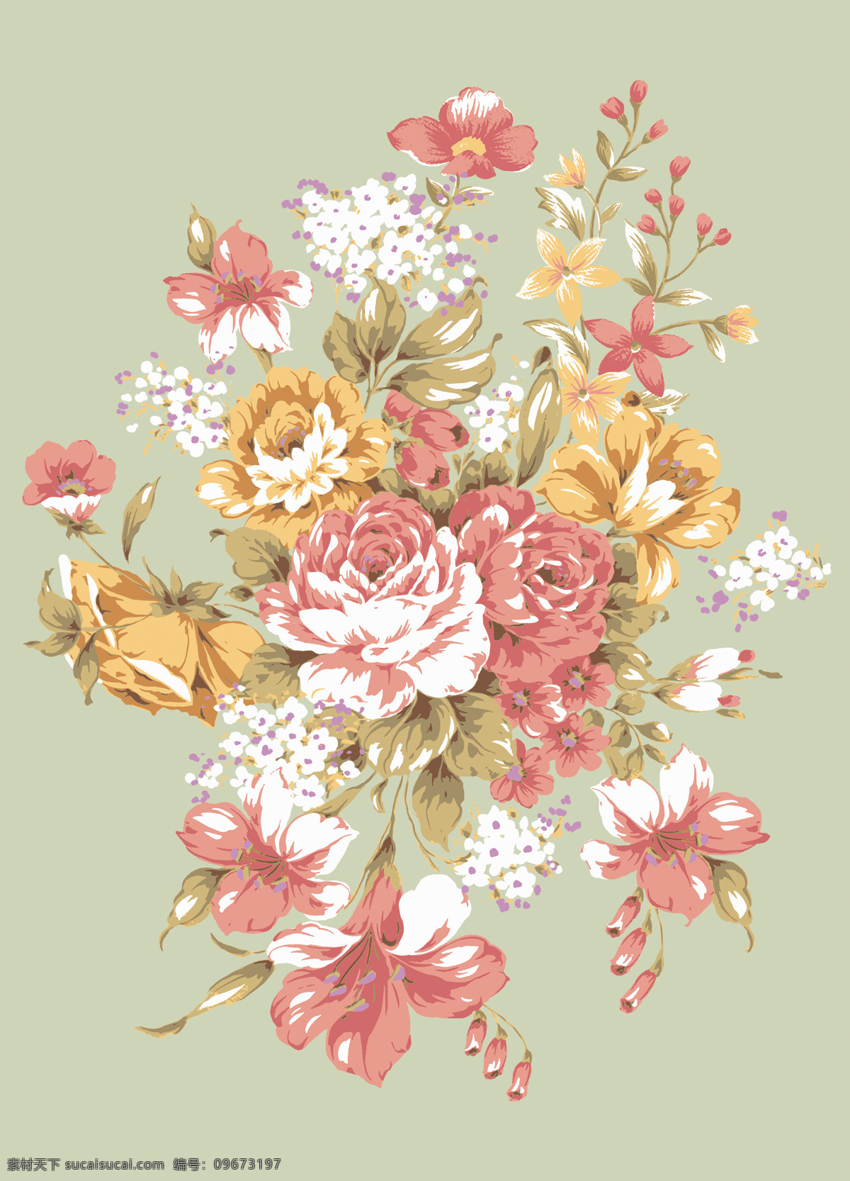 手绘花卉 花卉 花朵 插画 手绘插画 油画