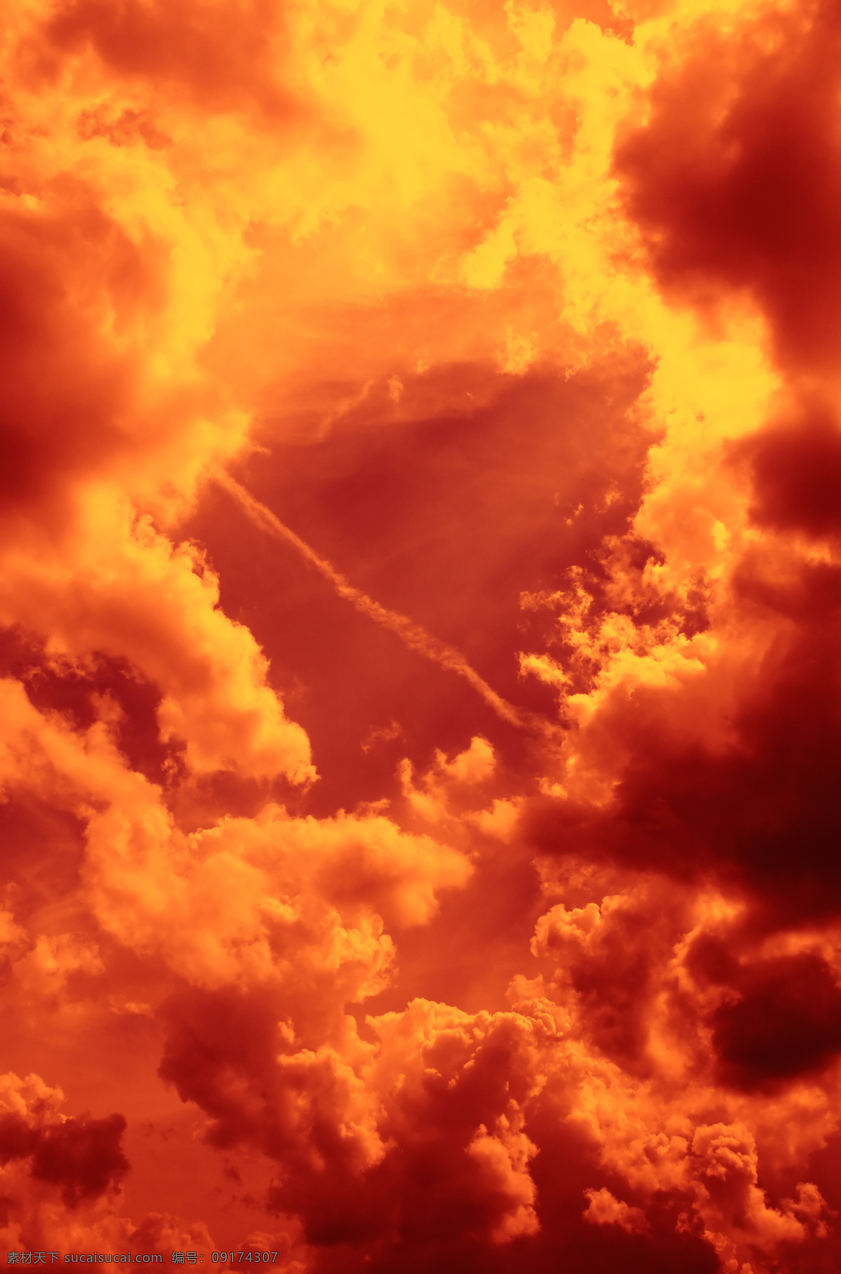 橘红色 云朵 云彩 美景 天空云彩 自然景观