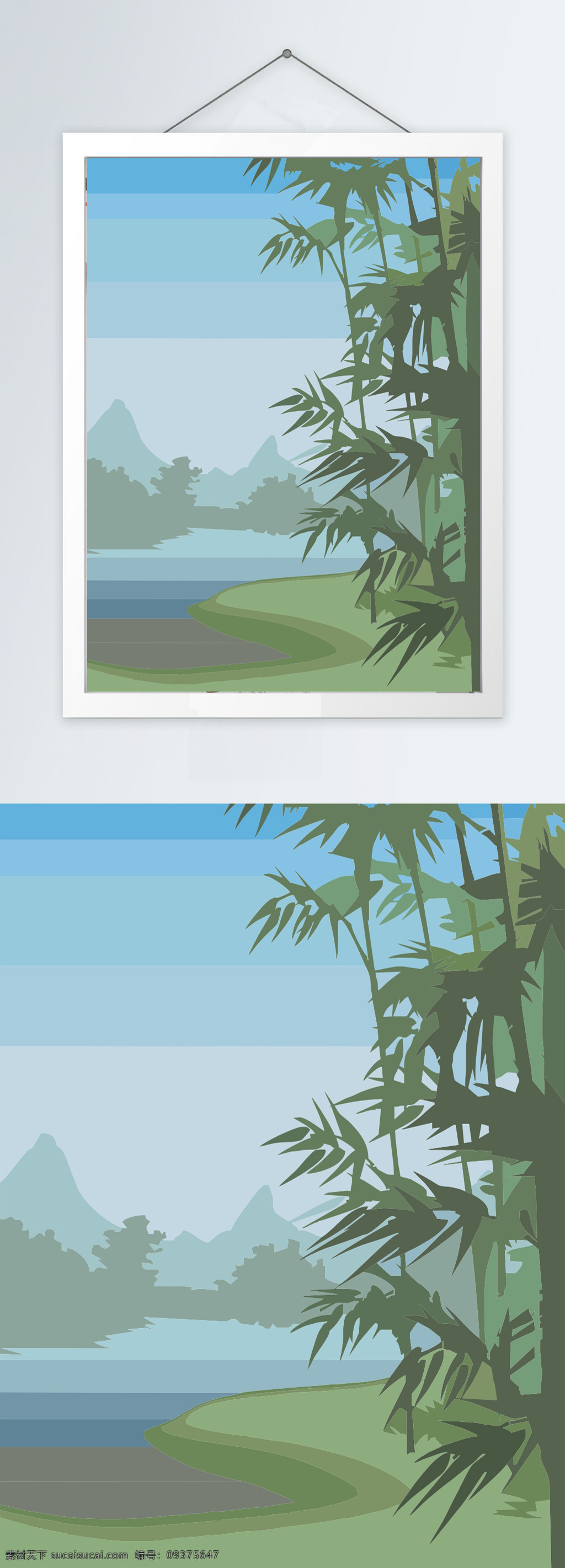 室内 森林 风景 装饰画 室内画 风景画 森林画 森林彩色