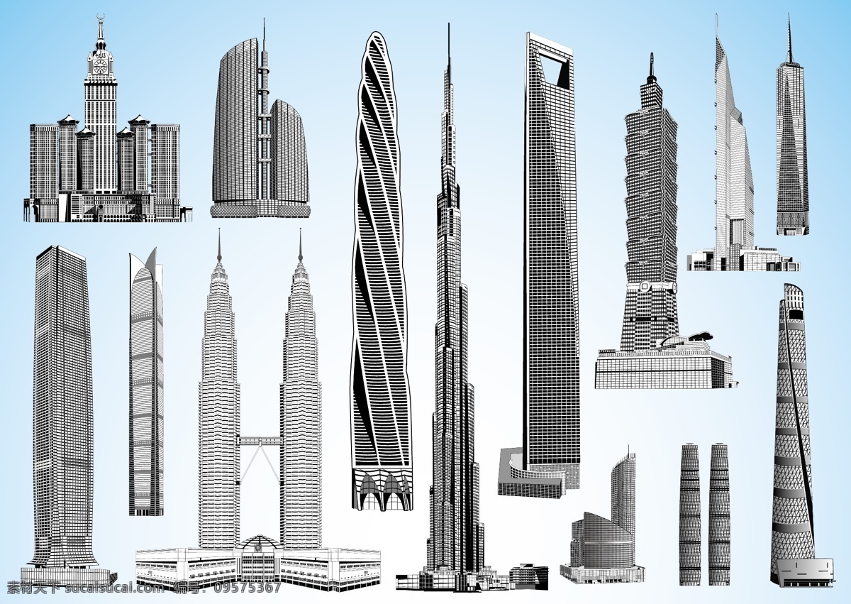 建筑大楼 摩天大楼 大楼剪影 大楼矢量图 城市大楼 高层大楼 超高层 城市建筑 建筑家居 高楼大厦 矢量建筑 建筑 大楼