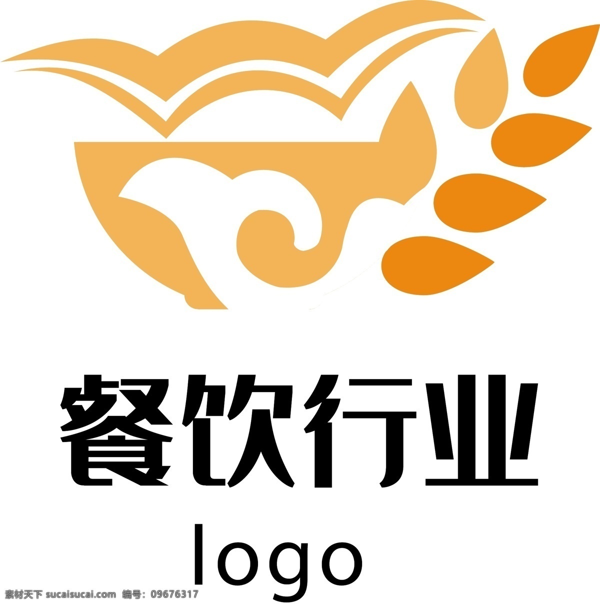稻谷 碗 食品 logo 餐饮 大气 可爱