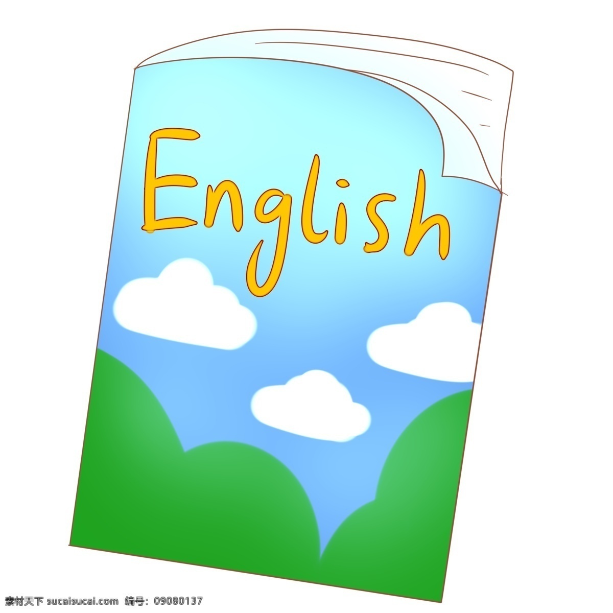 蓝绿色 字母 英语 书 书本