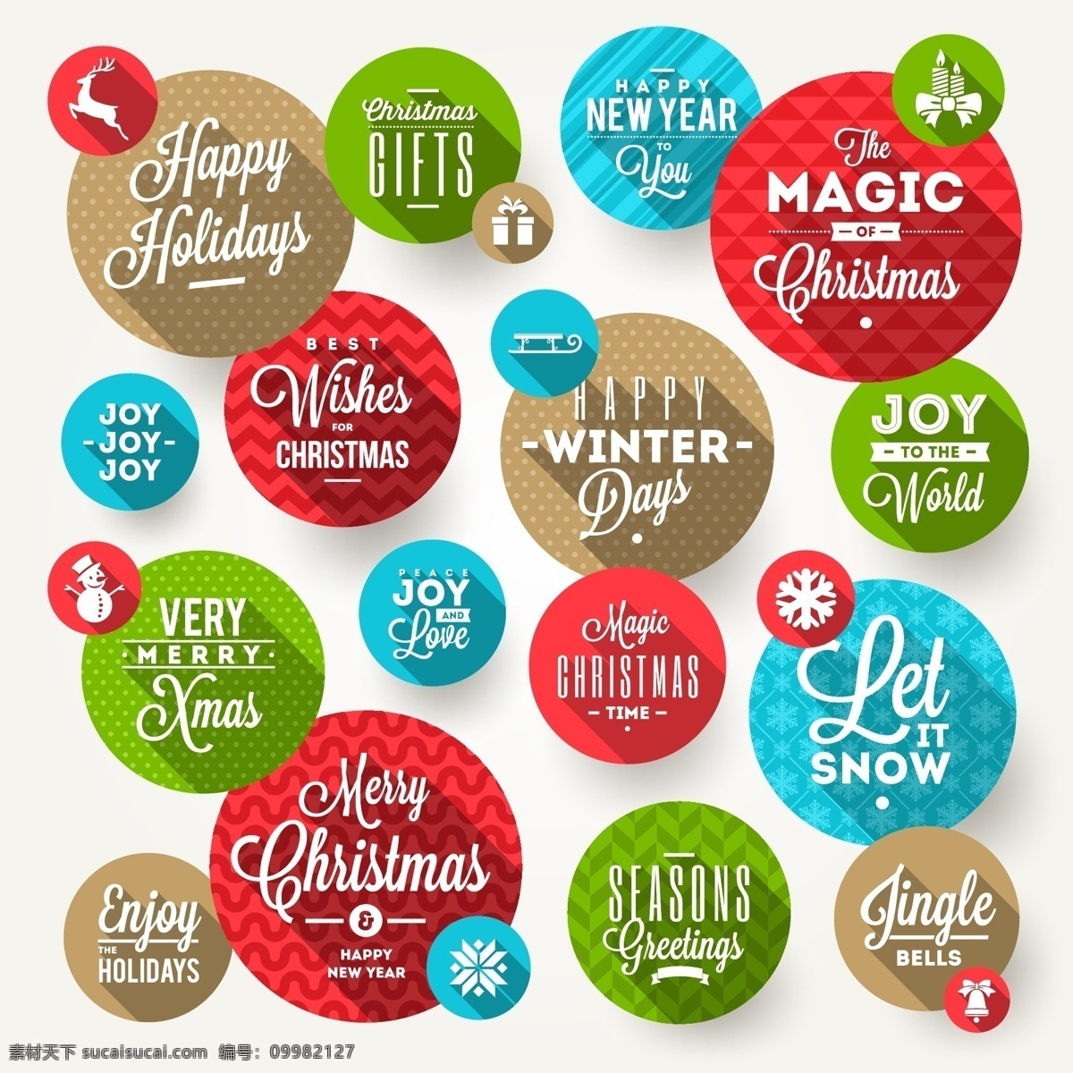 扁平化 圣诞节 图标 标语 圣诞 logo icon 标志图标 其他图标 白色