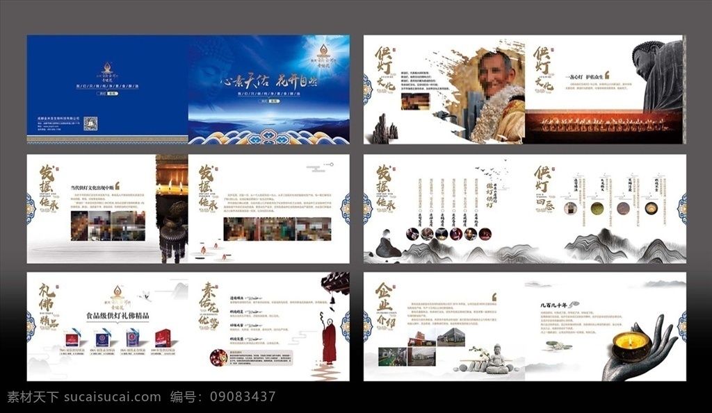 素食 酥油 画册 横版 藏族 西藏 藏传 佛教 文化 西藏图腾 花纹 供灯 画册设计