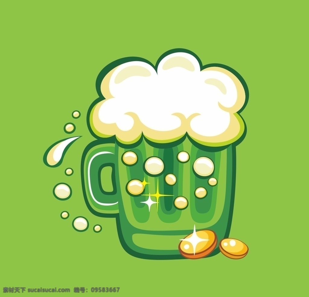 啤酒图标 啤酒 酒杯 啤酒杯 啤酒节 啤酒嘉年华 啤酒矢量图 啤酒插画 三叶草 爱尔兰节 圣帕特里克节 传统 节日 绿色 爱尔兰元素 矢量 标志图标 其他图标