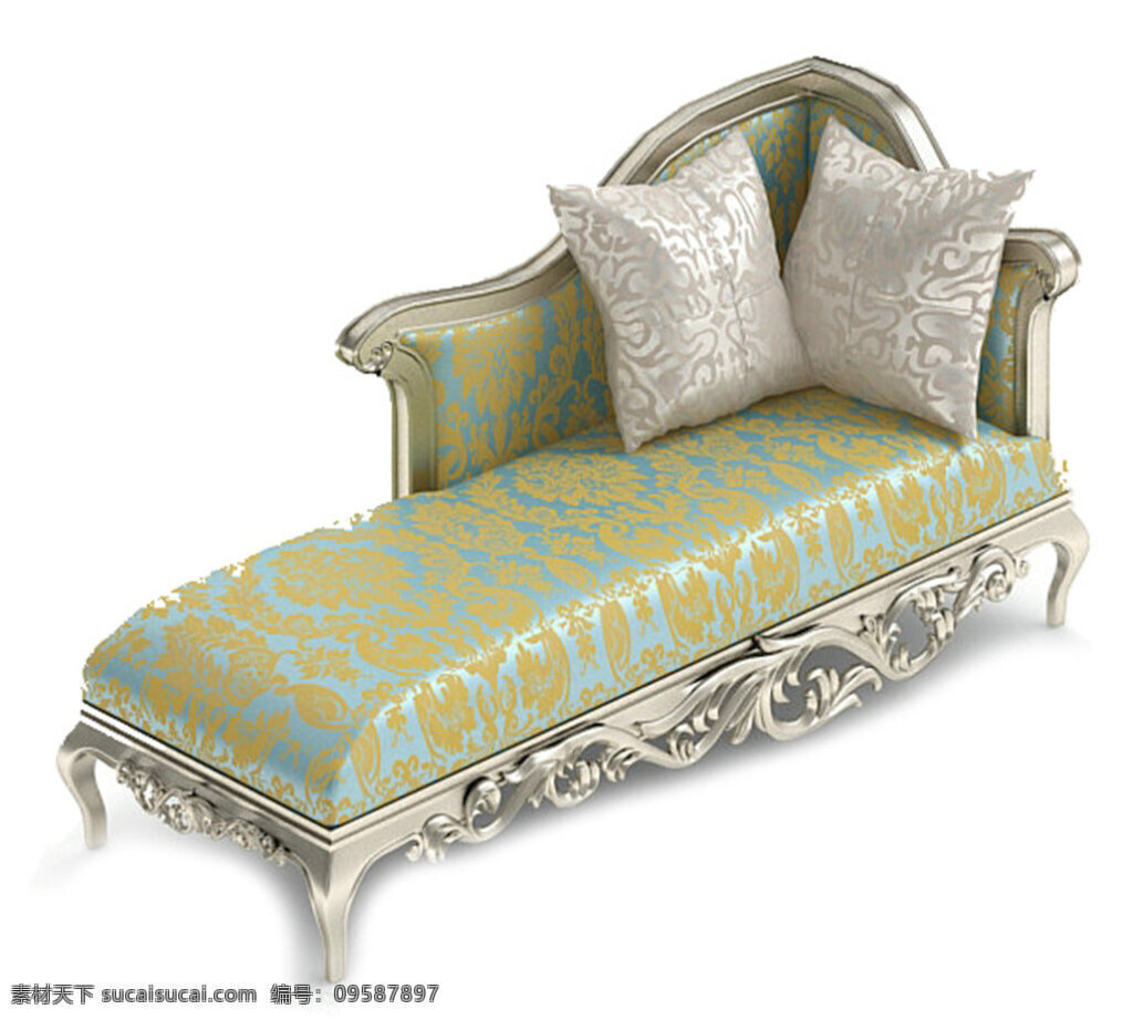max 模型 模板下载 素材图片 家具 欧式沙发模型 沙发 靠枕 枕头 室内模型 3d设计模型 源文件 白色
