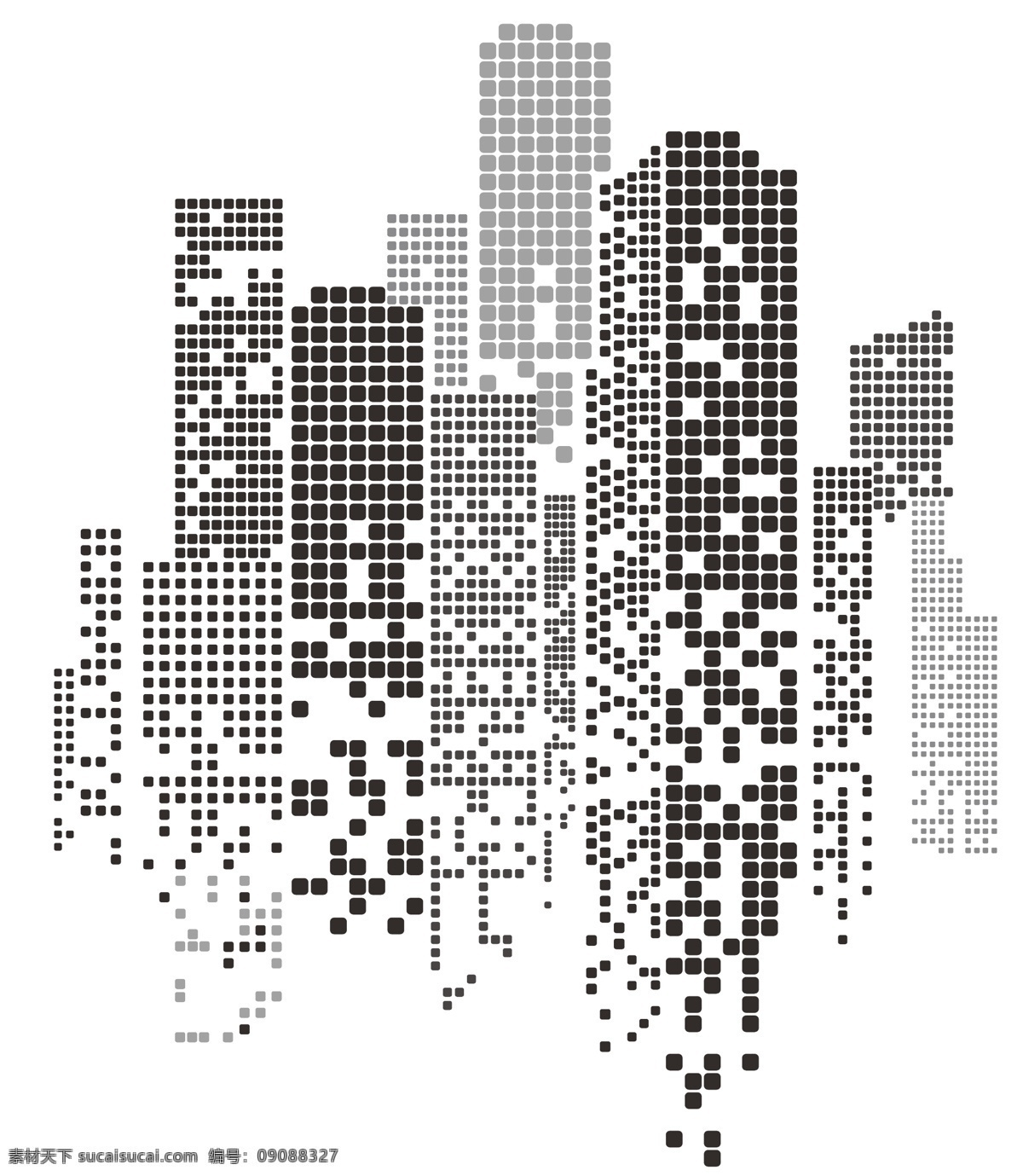 点状 城市 素材图片 矢量城市 几何图形 楼房矢量 城市矢量 科技 文化艺术