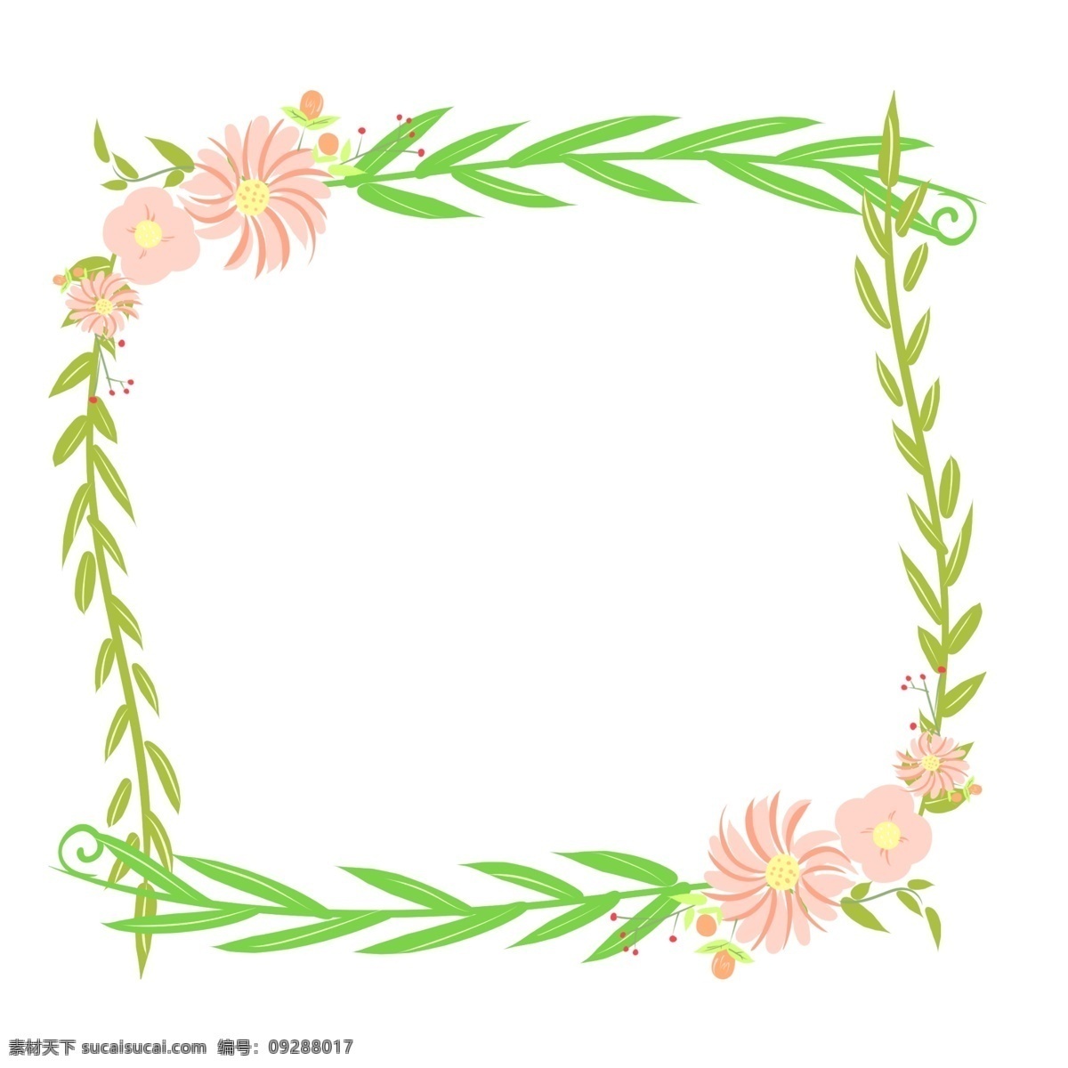 对称 小花 边框 插画 植物边框 小花边框 对称小花边框 漂亮的边框 创意边框 立体边框 卡通边框