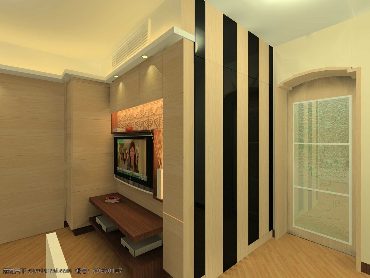 温馨 客厅 电视 电视柜 门 家居装饰素材 室内设计