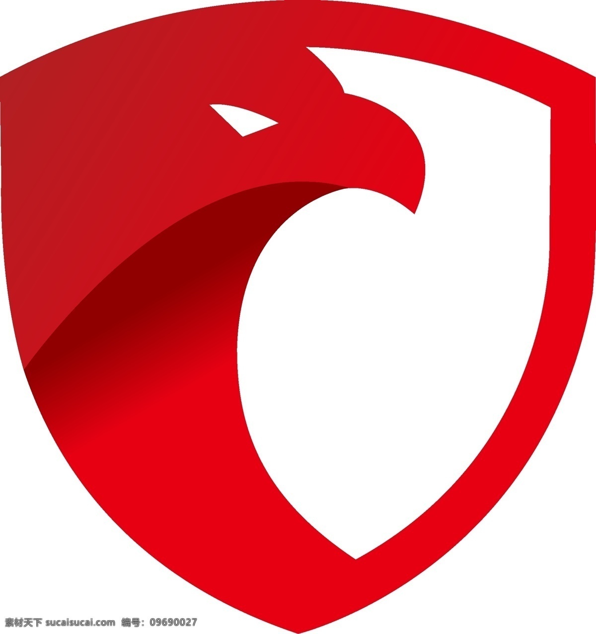 红鹰标志设计 安全保护 红鹰 标志设计 盾牌 红色 logo logo设计