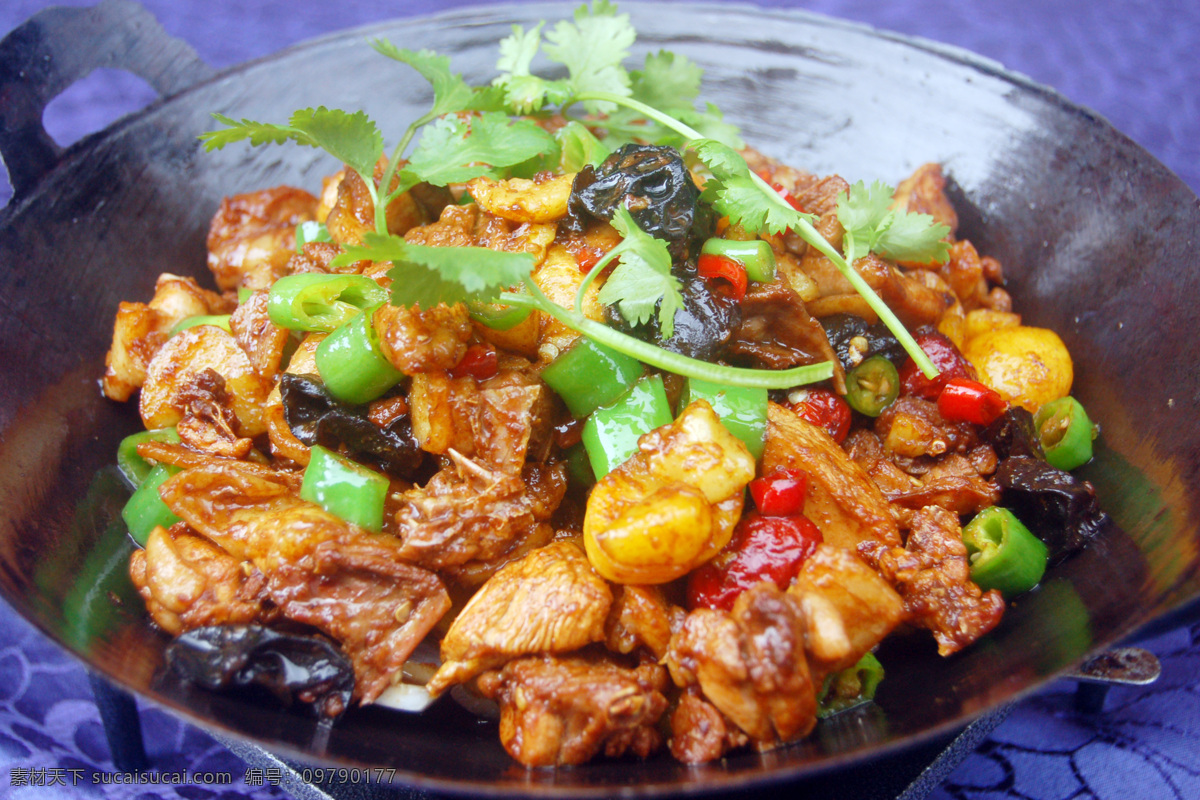 干锅板粟土鸡 干锅鸡 板粟鸡 香辣鸡 湘味鸡 炒鸡 炒鸡块 湖南特色菜 餐饮美食 传统美食