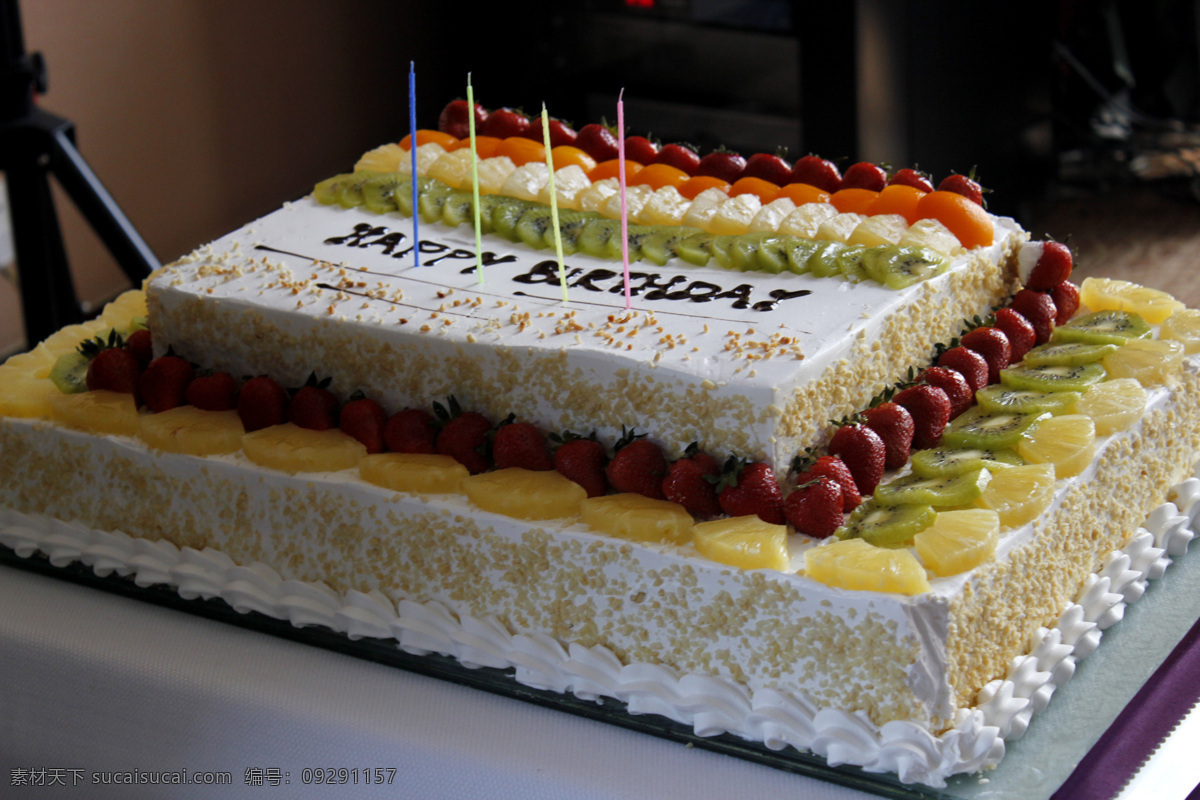 生日蛋糕 大型生日蛋糕 方形蛋糕 生日 蜡烛 水果蛋糕 生日会 西餐美食 餐饮美食