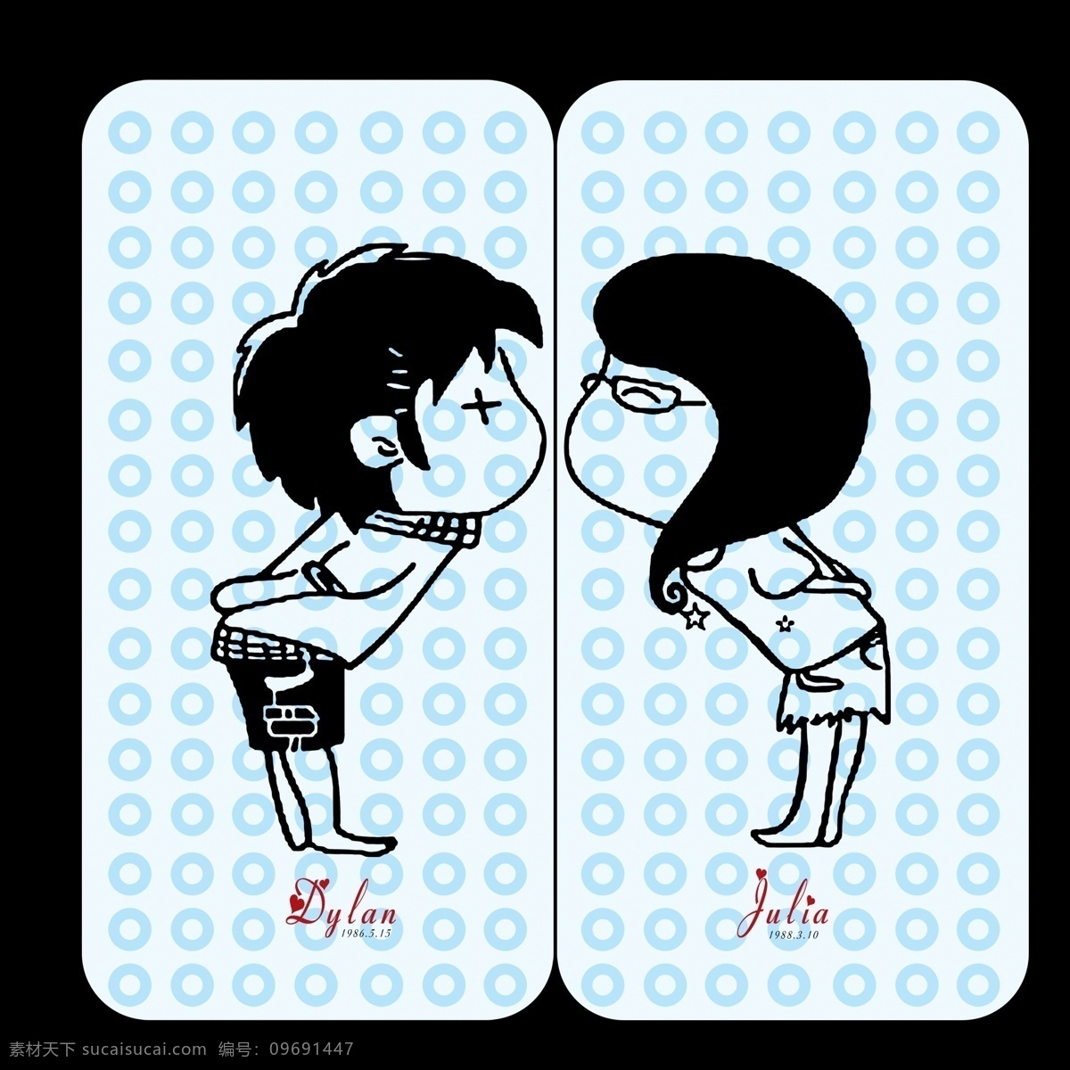 儿童 手机壳 创意设计 简笔画 漫画 情侣 情侣头像 手机 app