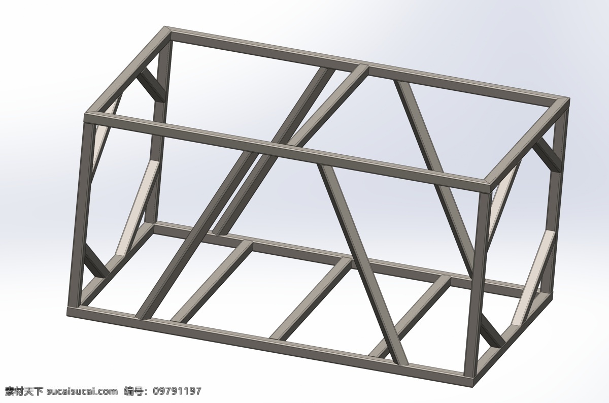 一个 货柜 金属结构 建筑 结构 容器 焊接件 3d模型素材 建筑模型