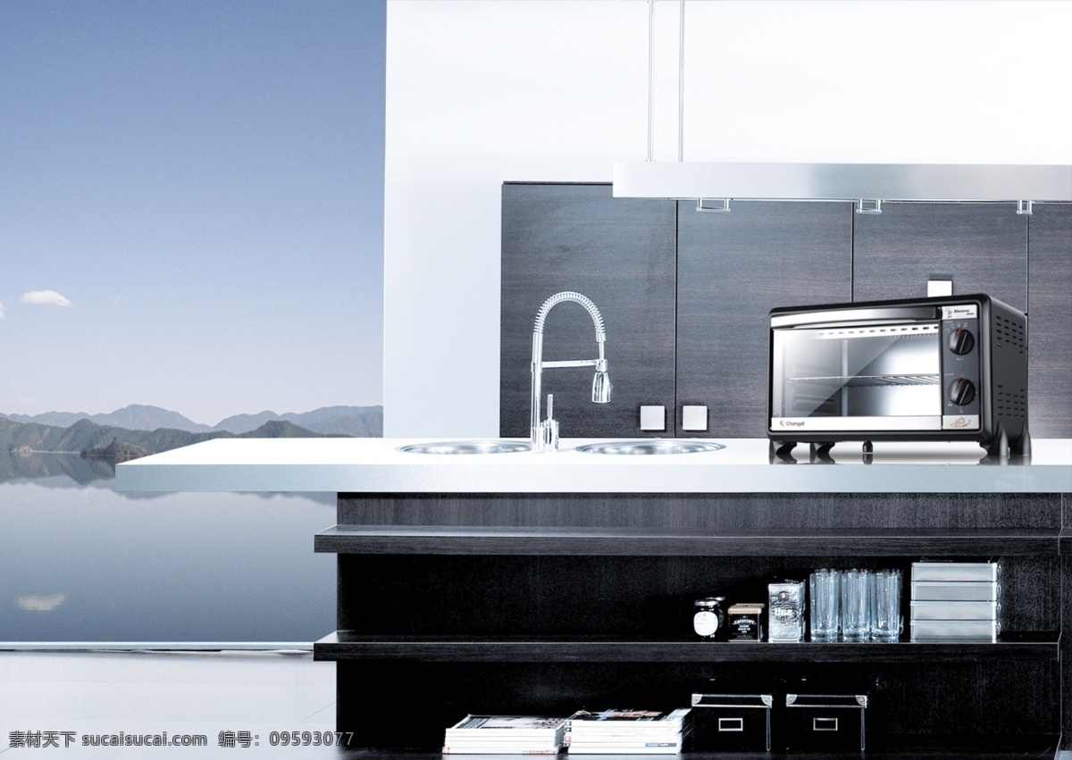 厨房 厨房设计素材 环境设计 室内设计 厨房模板下载 厨房电烤箱 家居装饰素材