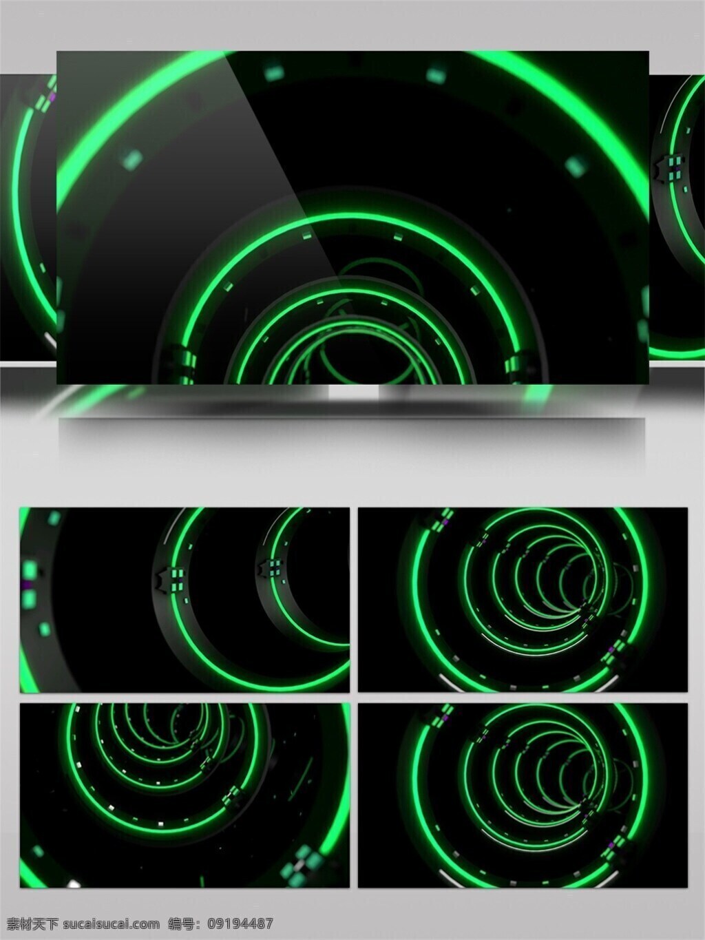 绿 光 圆形 通道 视频 绿光 时空 穿梭 视频素材 动态视频素材