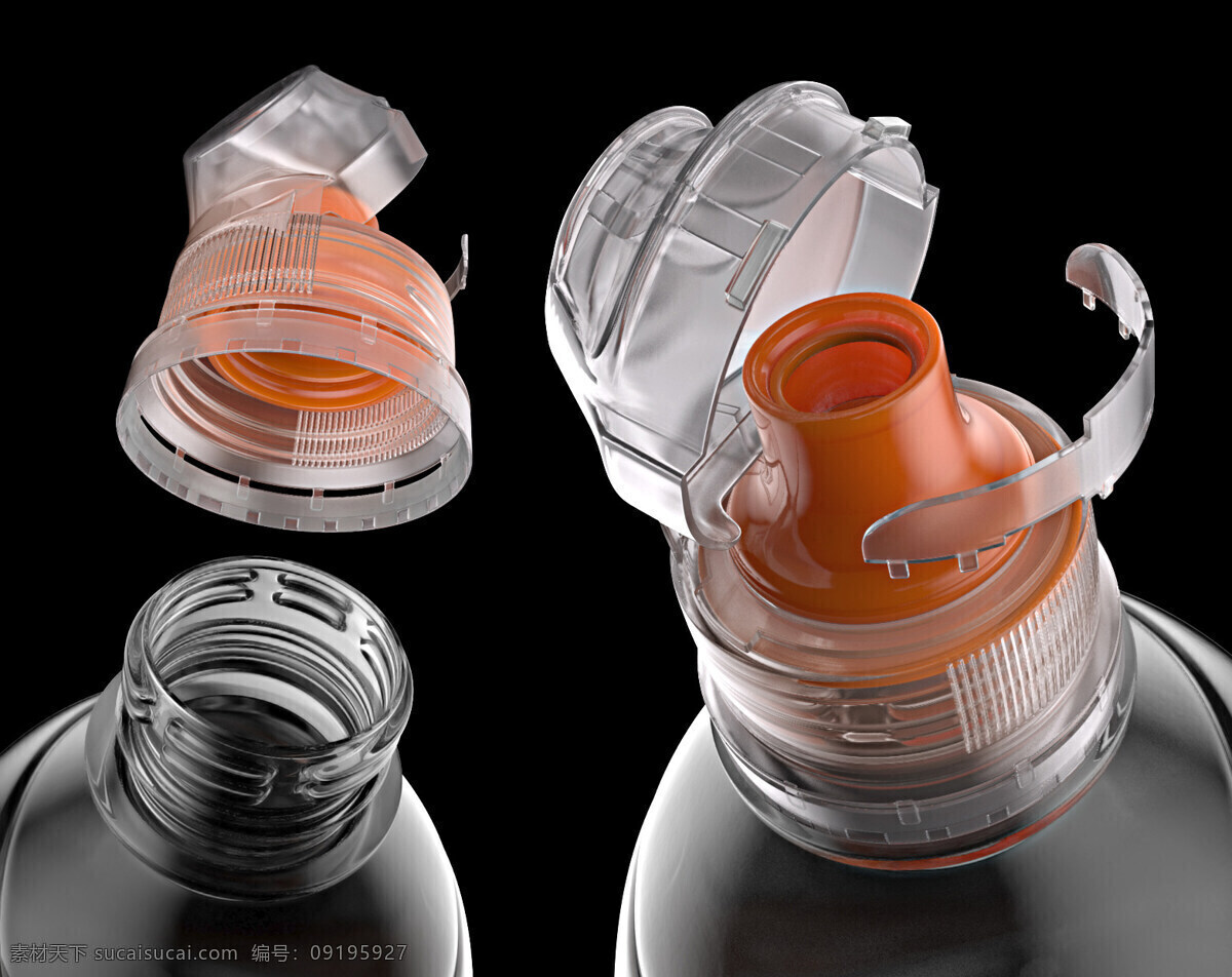 包装 工具 瓶子 容器 水瓶 渲染 3d 透明 精致 塑料瓶 盖子