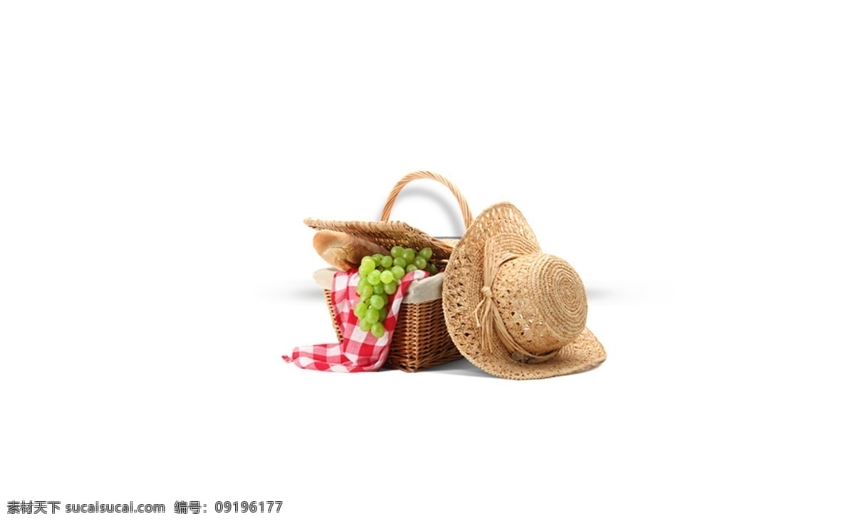 夏季 女装 帽子 水果 葡萄 篮子 免 抠 面包 旅游 夏天 草帽 桌布 踏青