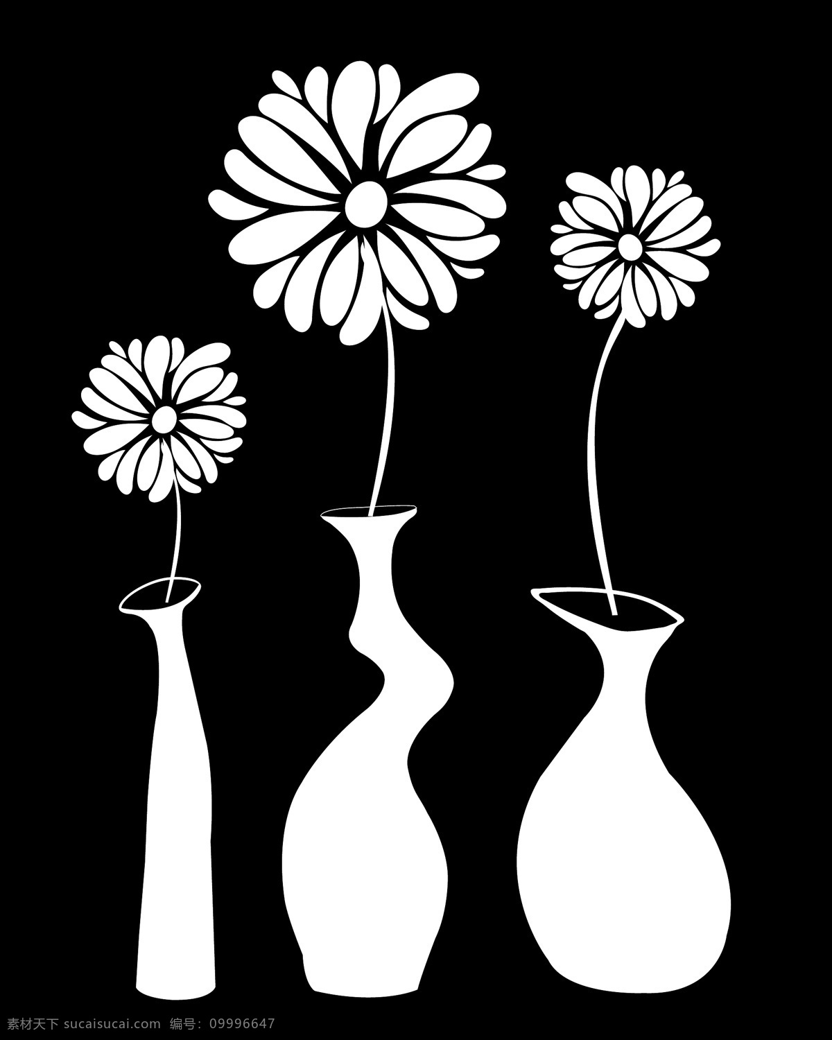 花开 花矢量图 花瓶矢量图 艺术花 艺术花瓶