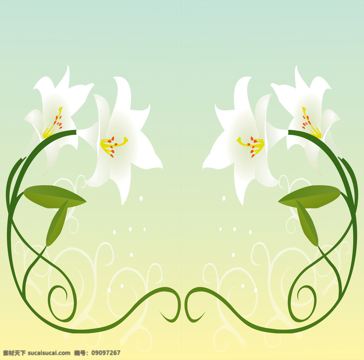 百合花 移门 百合花图片 两门图 装饰素材