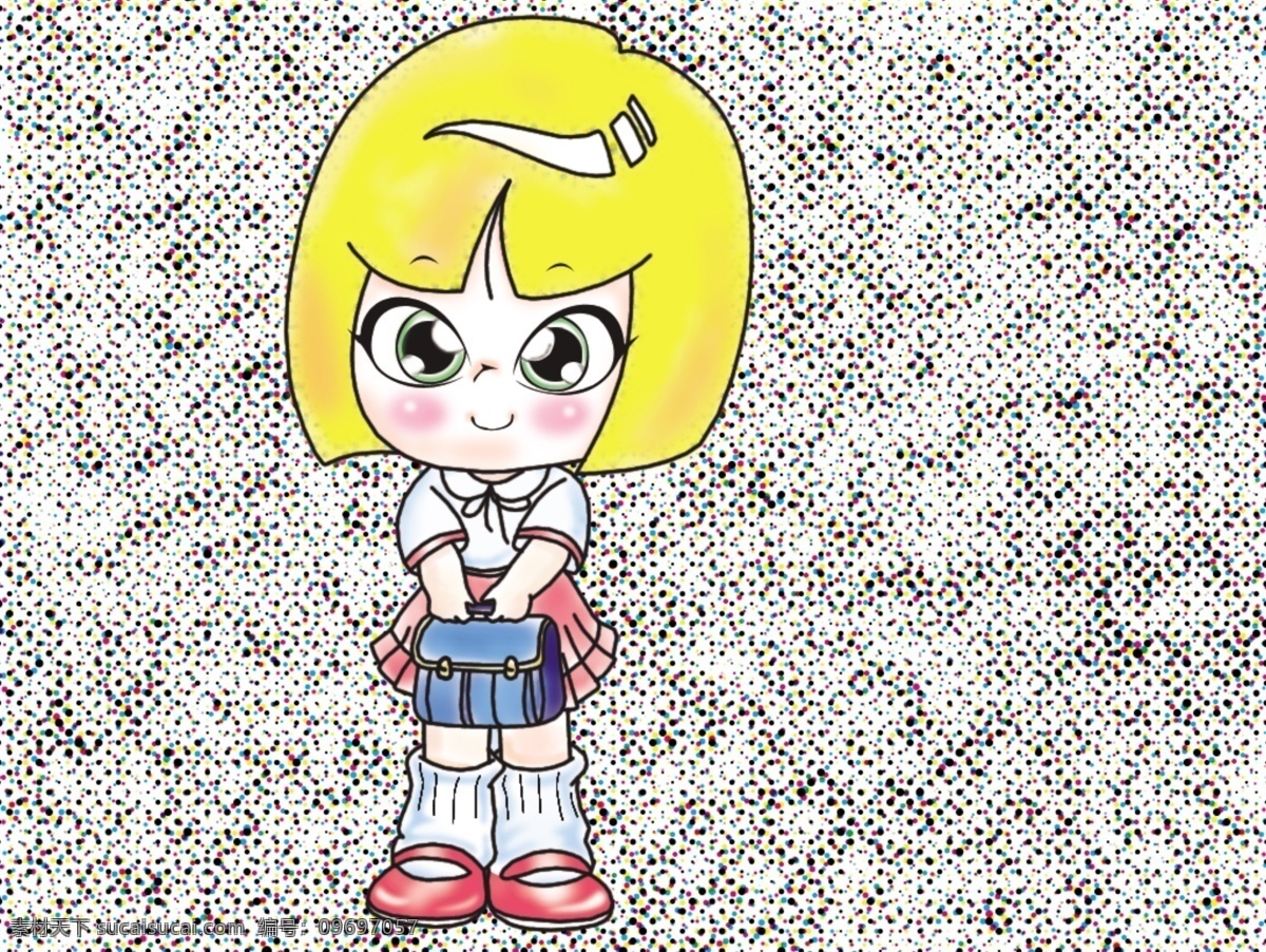 处女 座 卡通 可爱女孩 女孩 小女孩 星座 处女座