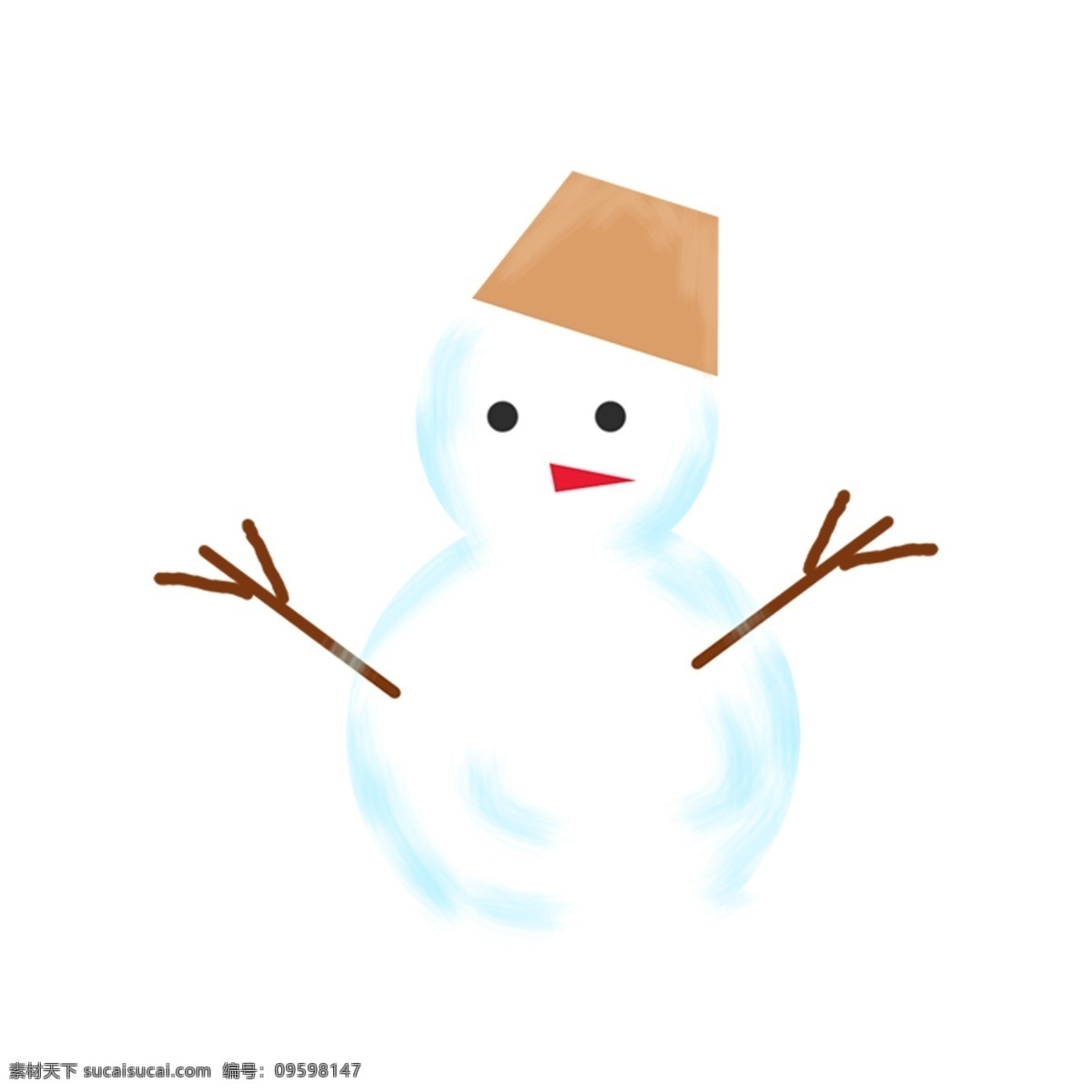 可爱 卡通 冬季 雪人 元素 png元素 白色 免抠元素 透明素材