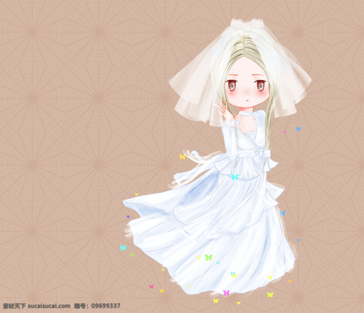 婚纱 女孩 q版 插画 动漫 动漫动画 动漫人物 婚纱女孩 插画集