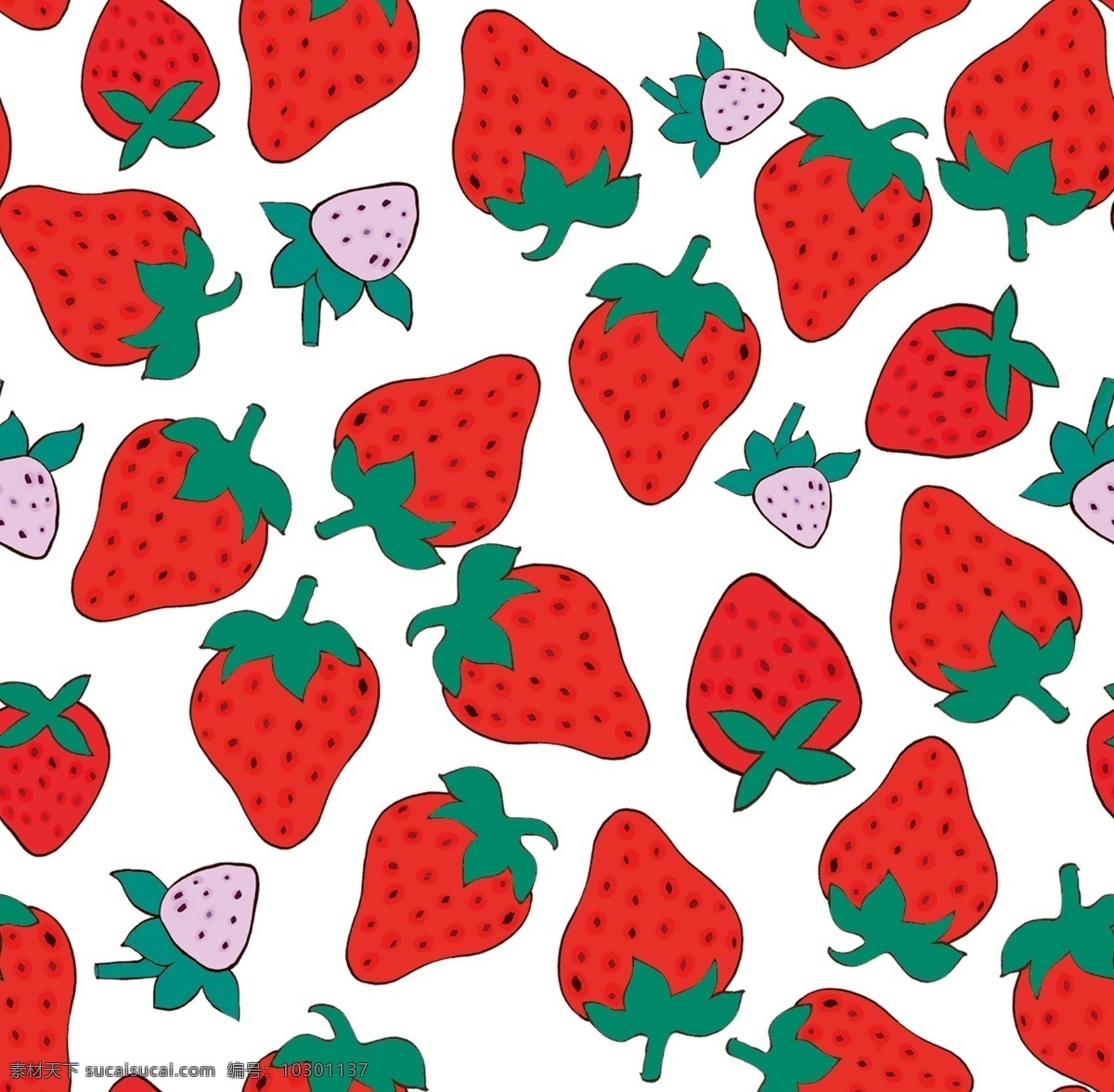 草莓图片 草莓 数码印花 印花 图案 草 分层 背景素材