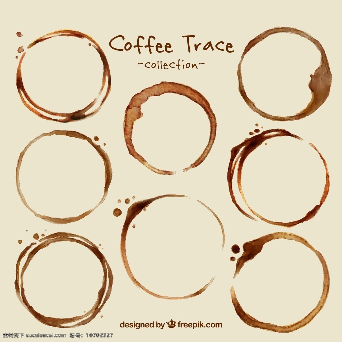 咖啡渍 咖啡 水彩 圈子 飞溅 油漆 色斑 污点 图案 coffee 棕色 圆环 咖啡印