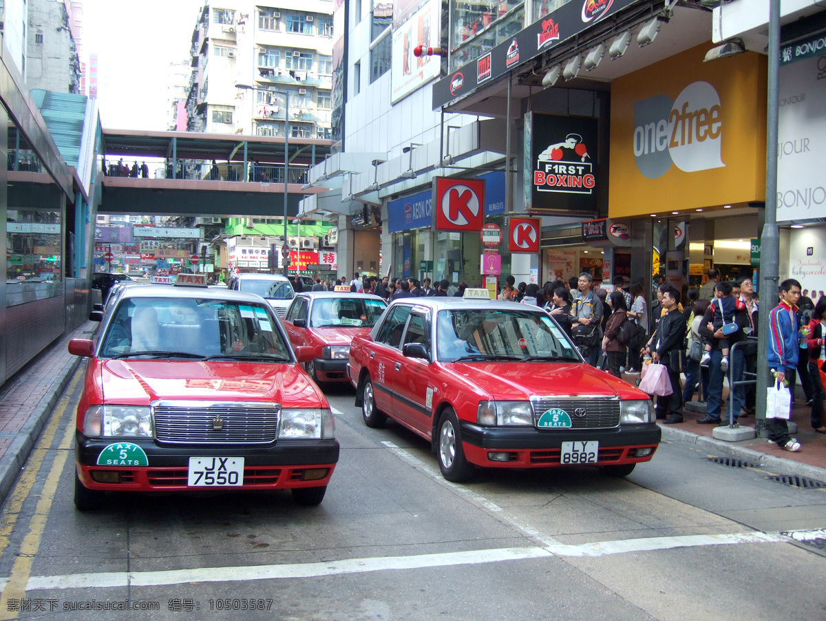 出租车 国内旅游 街道 旅游摄影 汽车 商业 香港 旺角 一瞥 图 psd源文件