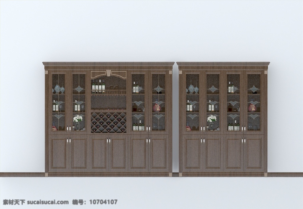 酒柜 玻璃门 模压门1 3dmax 模型 3d作品 3d设计 max