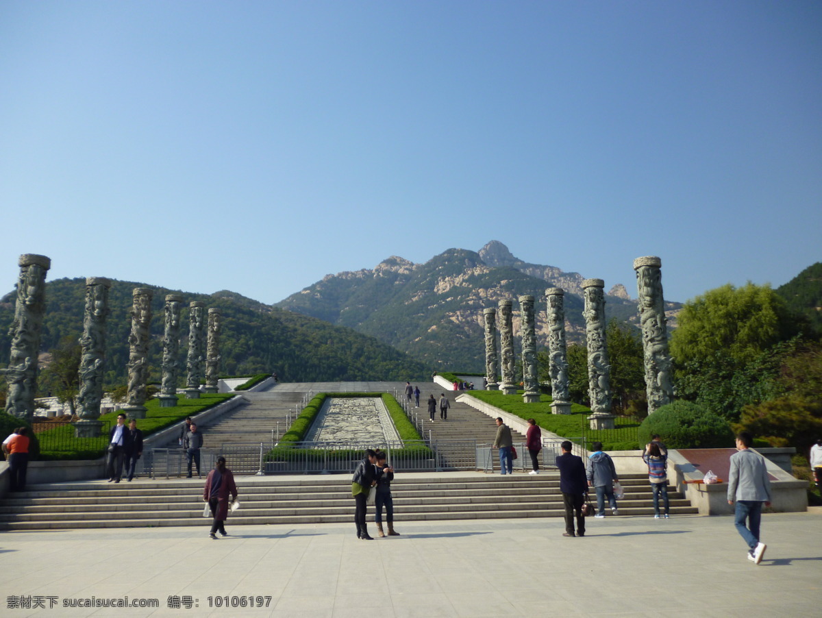 泰山天地广场 天外村 天地广场 天圆地方 通天梯 擎天柱 国内旅游 旅游摄影