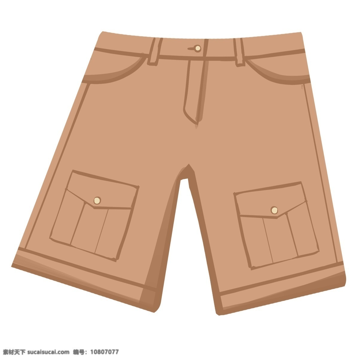 棕色短裤装饰 衣服 短裤 棕色