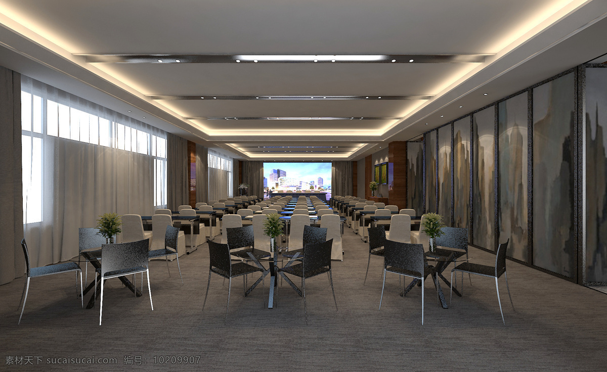 高端 会议厅 3d 效果图 会客厅 大厅 客厅 3d图 3d设计 室内模型
