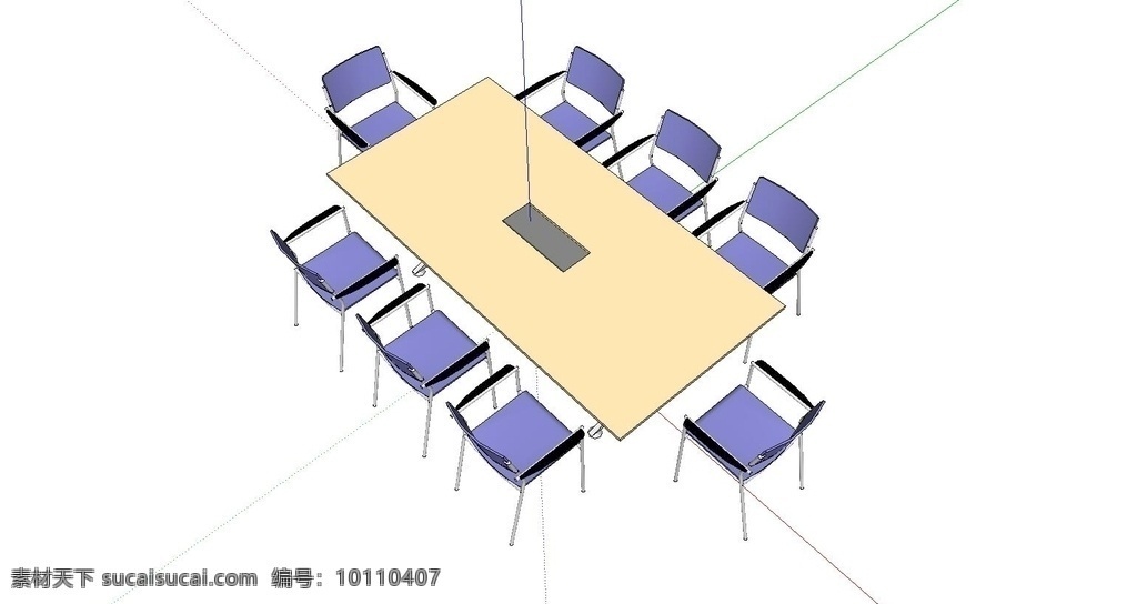 多人 办公桌 电脑桌 餐桌 会议桌 skp