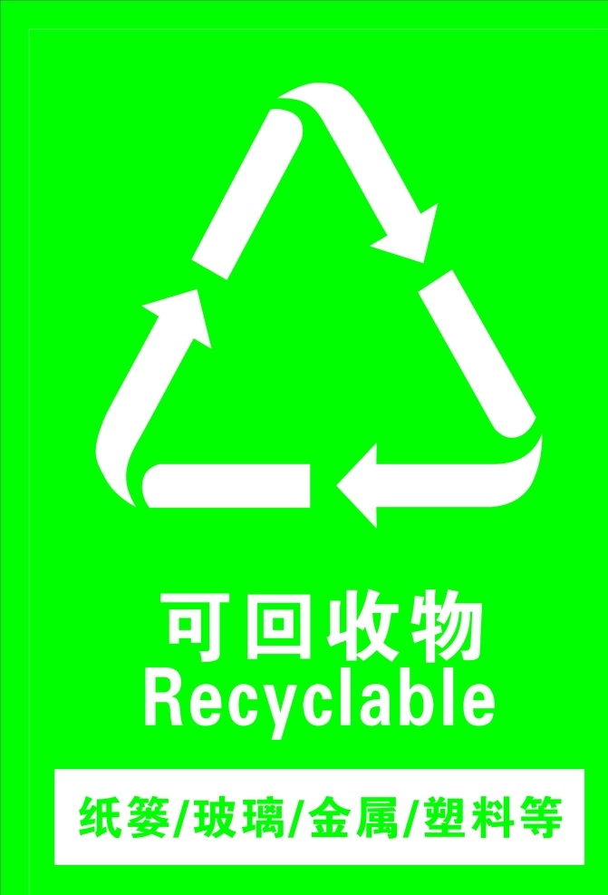 回收 垃圾 提示牌 可回收 垃圾提示牌 标识牌 告示牌 警示牌