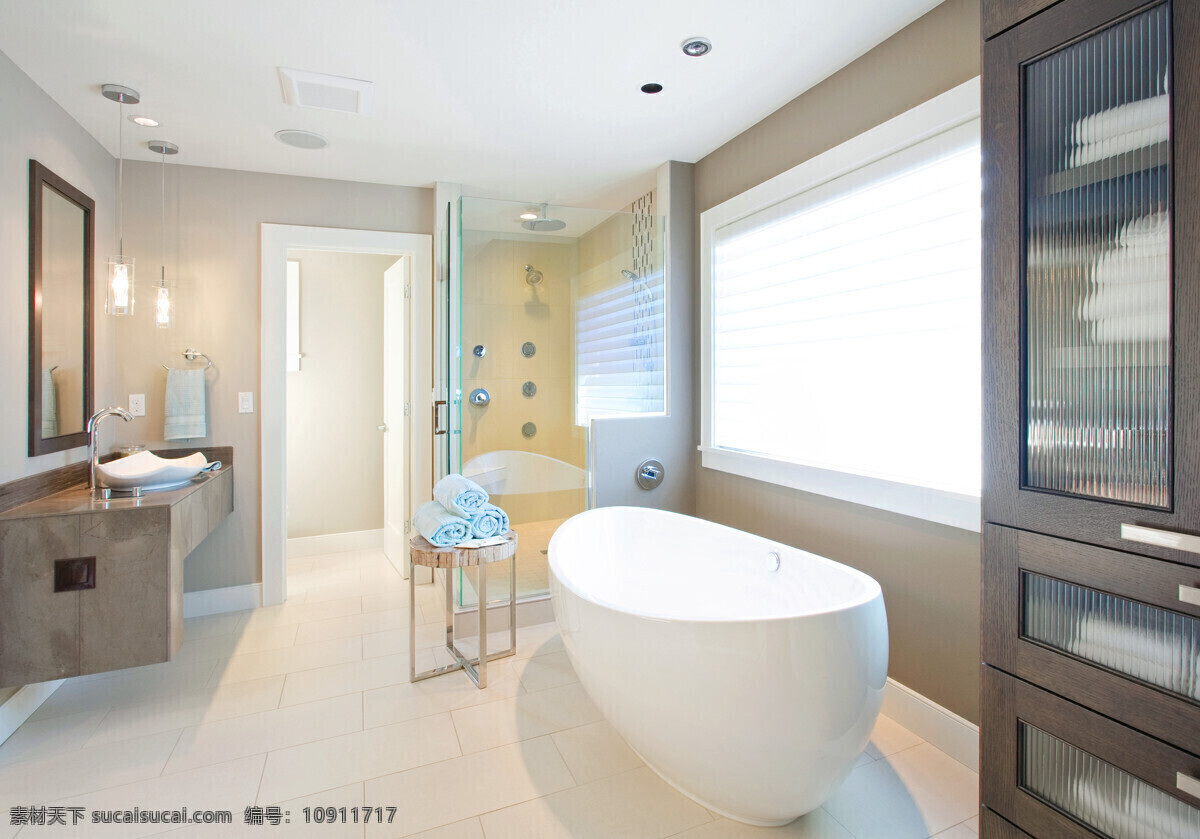 浴室装饰设计 室内设计 效果图 室内装修设计 室内装潢设计 现代 简约 风格 室内装饰 浴缸 环境家居 白色