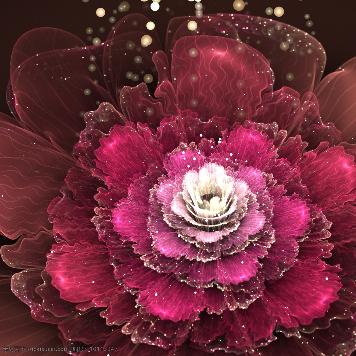 绚丽 3d 立体 花朵 高清 美丽 鲜花 梦幻 3d花朵 绽放 开花 质感 炫彩花朵 高清图片 红色