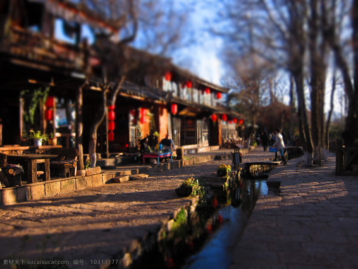 束河古镇 云南 丽江 束河 古镇 夕阳 旅游 安静 休闲 风景名胜 自然景观