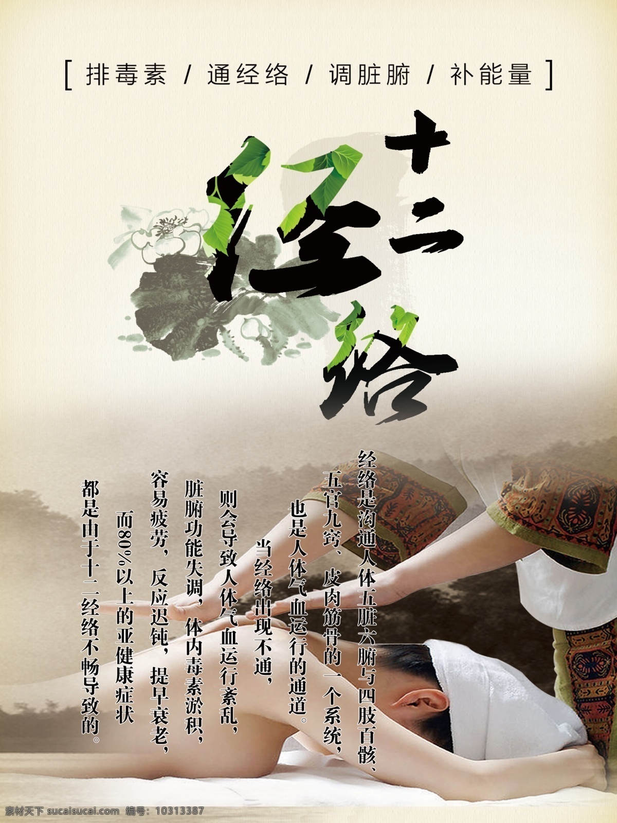 十二经络 经络调理 养生 美背 经络疏通 分层文件 psd分层 广告设计展板 展板模板
