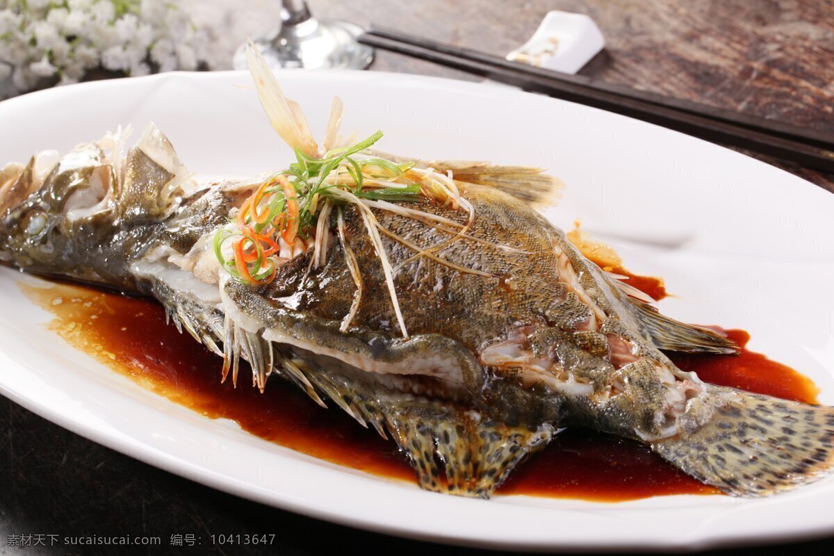 清蒸桂鱼 蒸桂鱼 清蒸桂花鱼 清蒸鳜鱼 桂花鱼 菜图 餐饮美食 传统美食