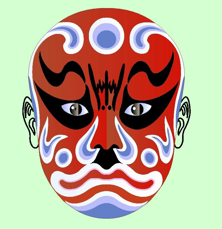 京剧脸谱 矢量 京剧人物 民俗 cdr11 设计素材 中华图典 矢量图库 红色