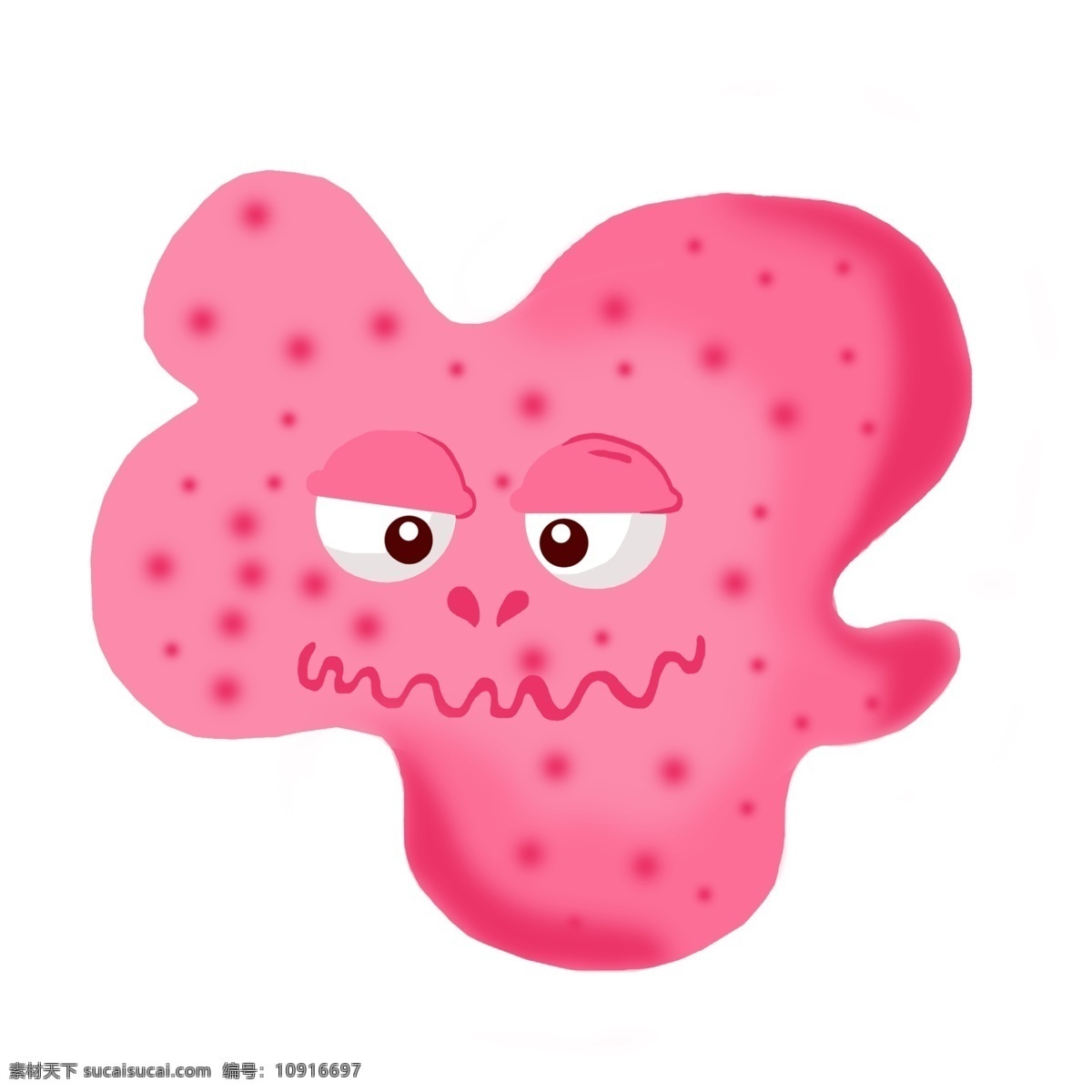 粉色 可爱 细菌 插画 粉色的细菌 卡通插画 细菌插画 病菌插画 传染病菌 有害病菌 可爱的细菌
