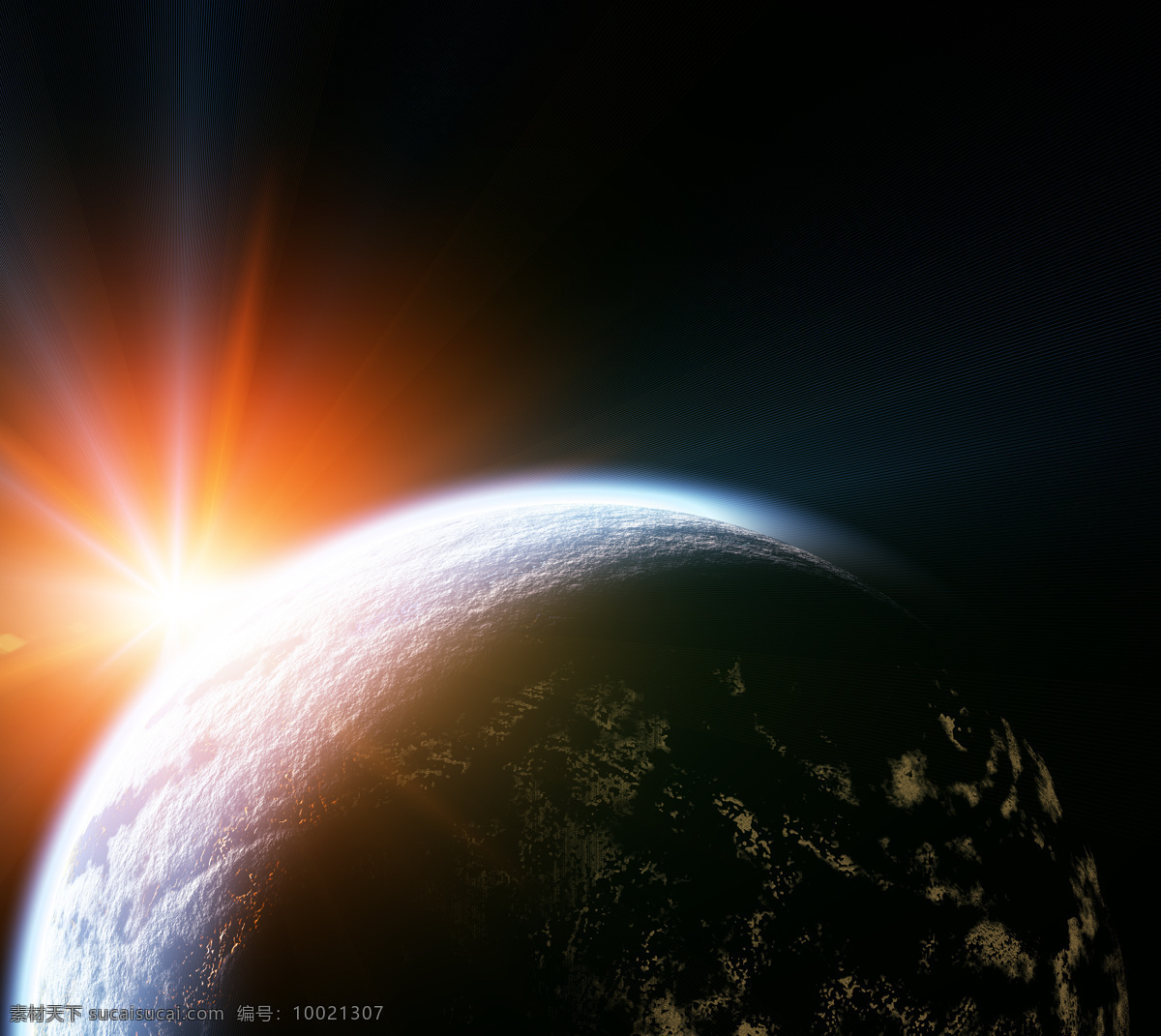 太阳 地球 阳光 光芒 宇宙 太空 星球 其他风光 风景图片