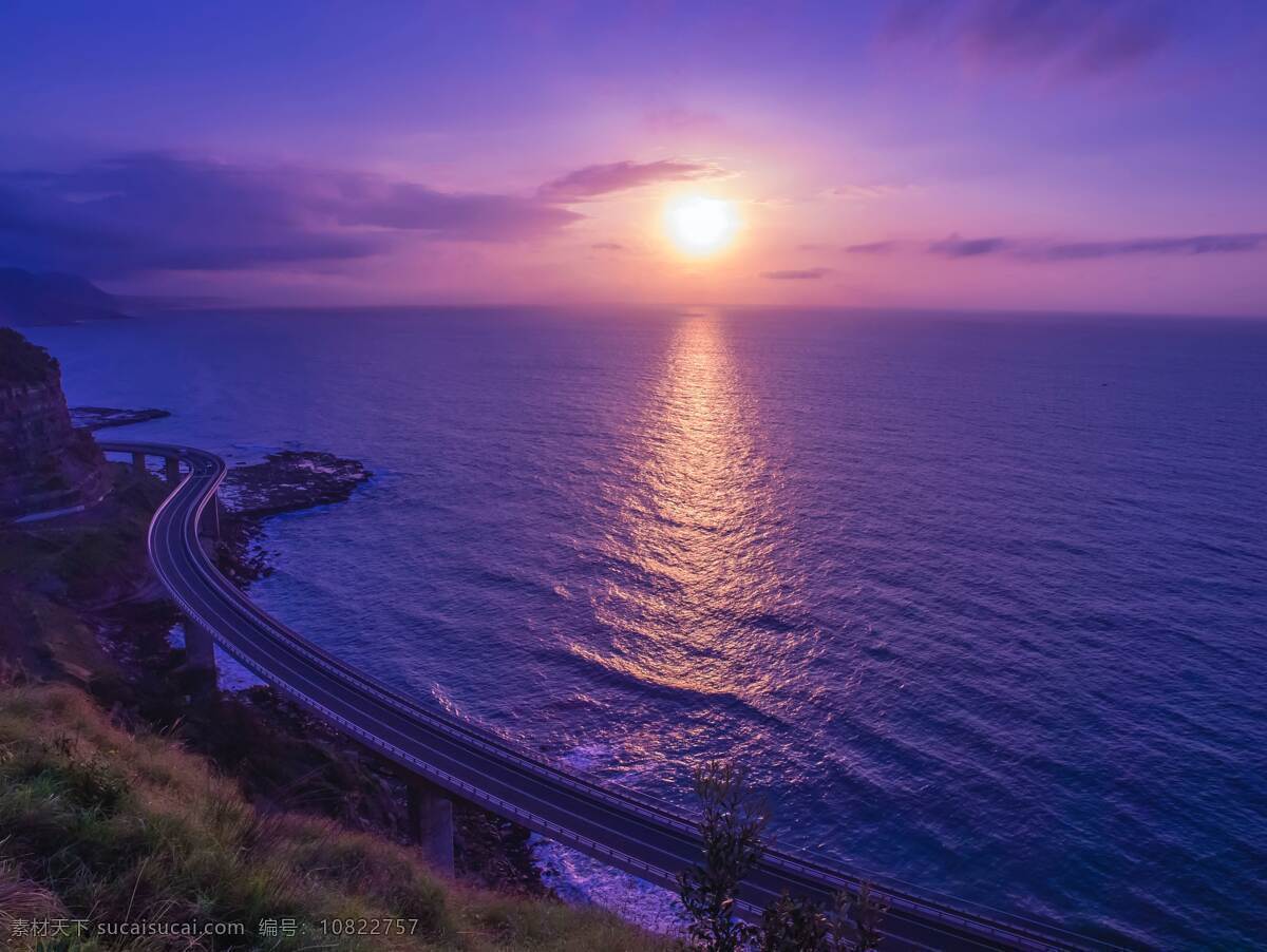 落日夕阳 日出 日落 落日 夕阳 大海 海洋 紫色 风景 背景 自然景观 自然风景