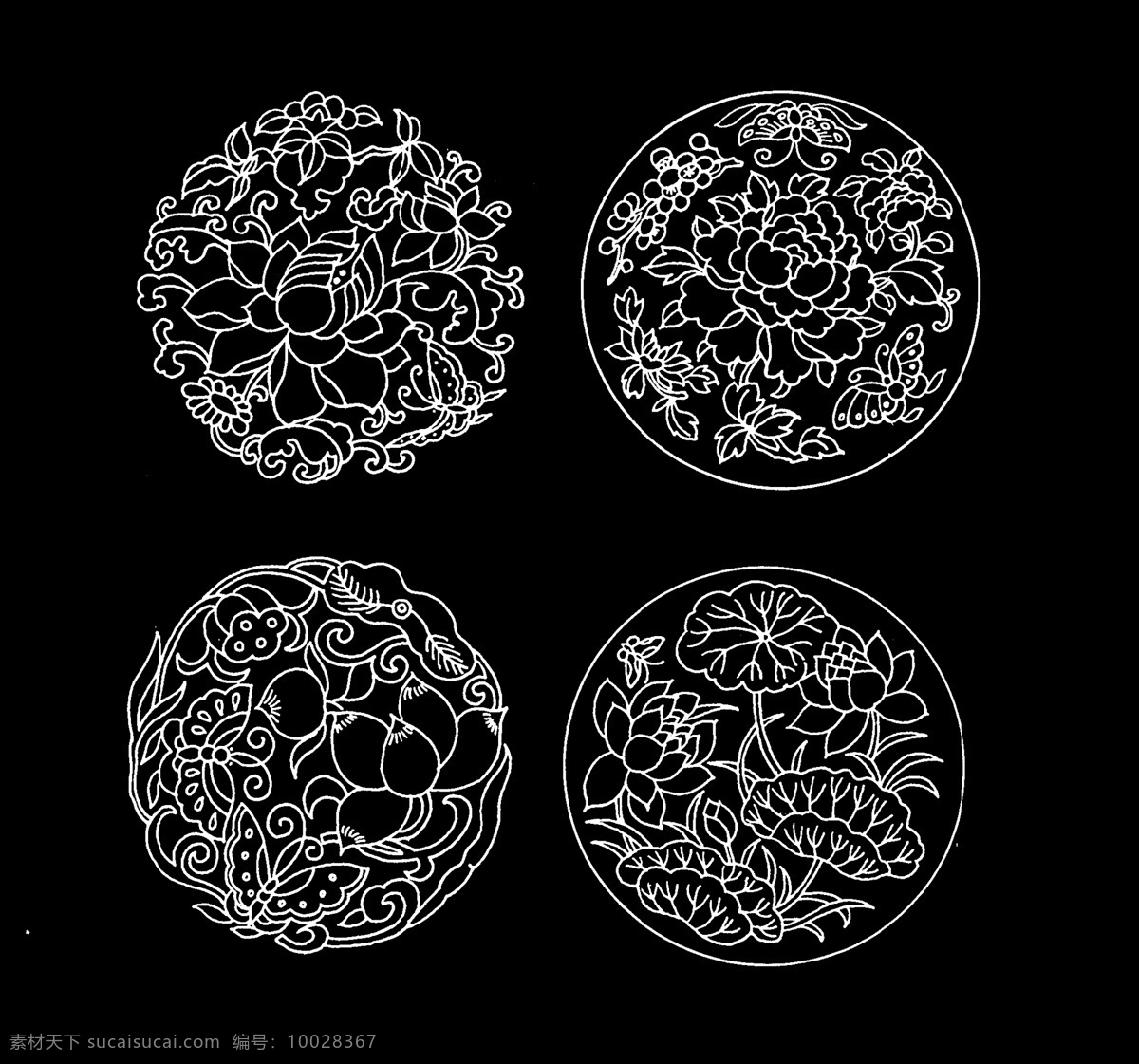经典纹样 织绣图案 纹样 传统纹饰 装饰图案 传统文化 织绣 纺织 编织 刺绣 团花 圆形 分层 源文件