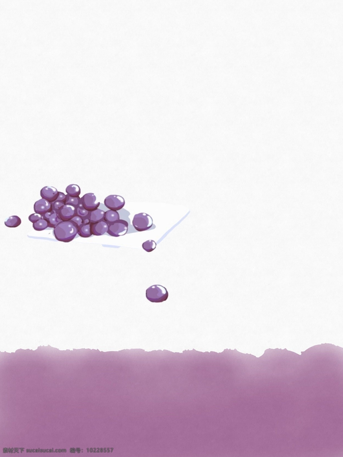 葡萄 紫海 简约 背景 图 紫色 想象 水彩