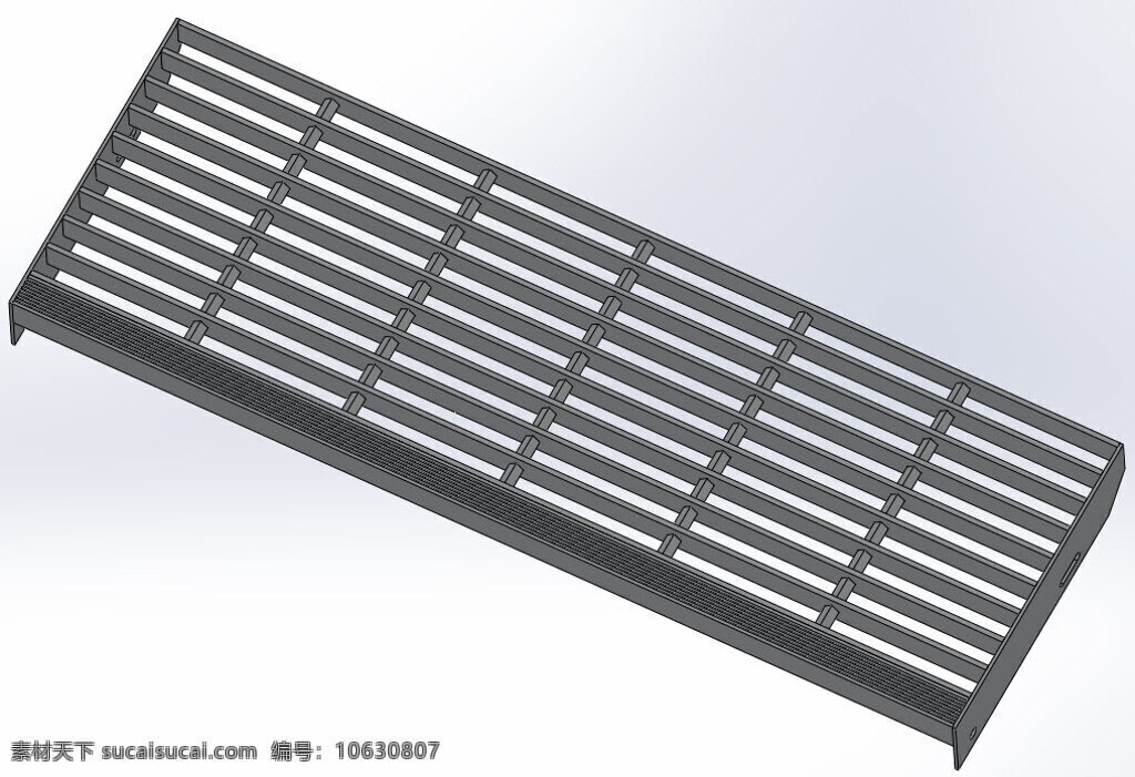 x 标准 铝 梯阶 工业 楼梯 商业 胎面 3d模型素材 建筑模型