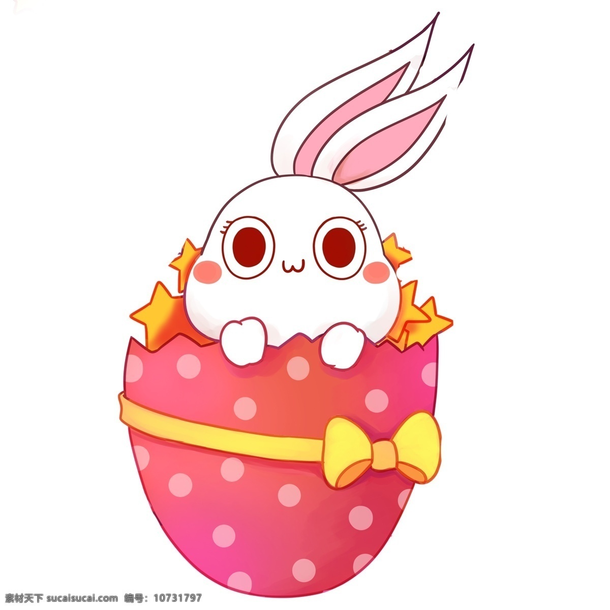 简约 彩蛋 兔子 透明 复活节 小兔子 插画元素 可爱风 动物